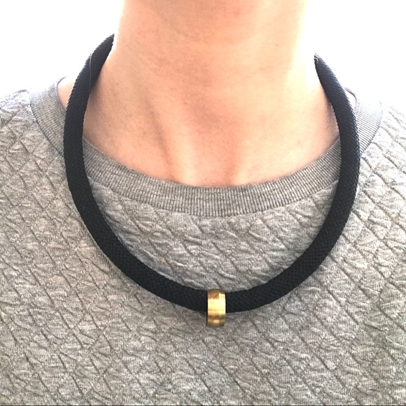 Black rope necklace - Multiple ways to wear it - Picture 7 of 10